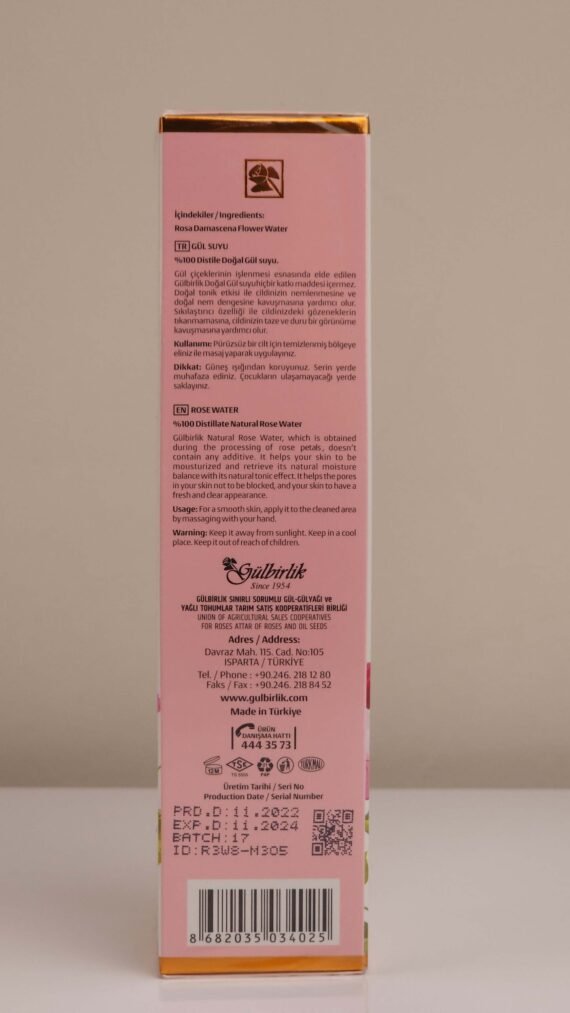 ROSA DAMASCENA FLOWER WATER 250ml 100% NATURAL - Since 1954 ROSE - Image 2