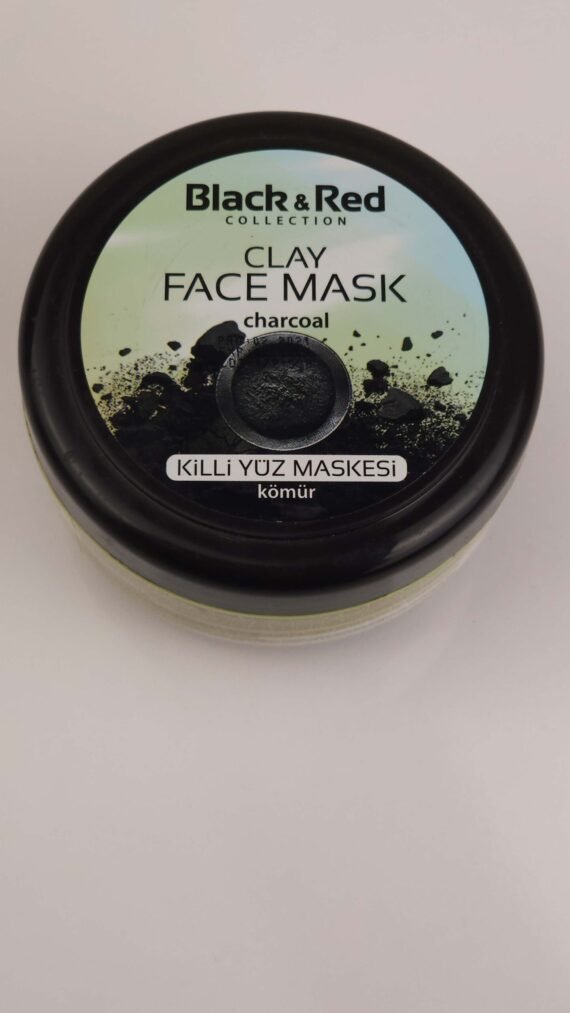 BLACK & RED COLLECTION CLAY FACE MASK CHARCOAL