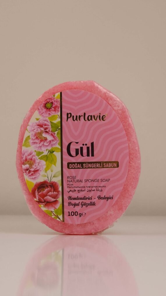 PURLAVIE ROSE NATURAL SPONGE SOAP