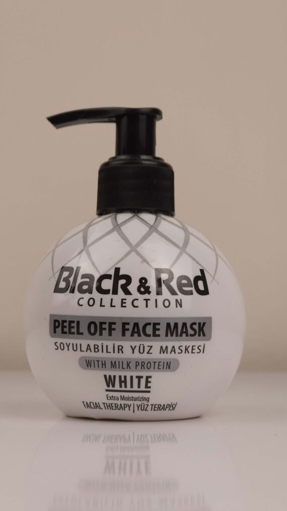BLACK & RED COLLECTION PEEL OFF FACE MASK WHITE