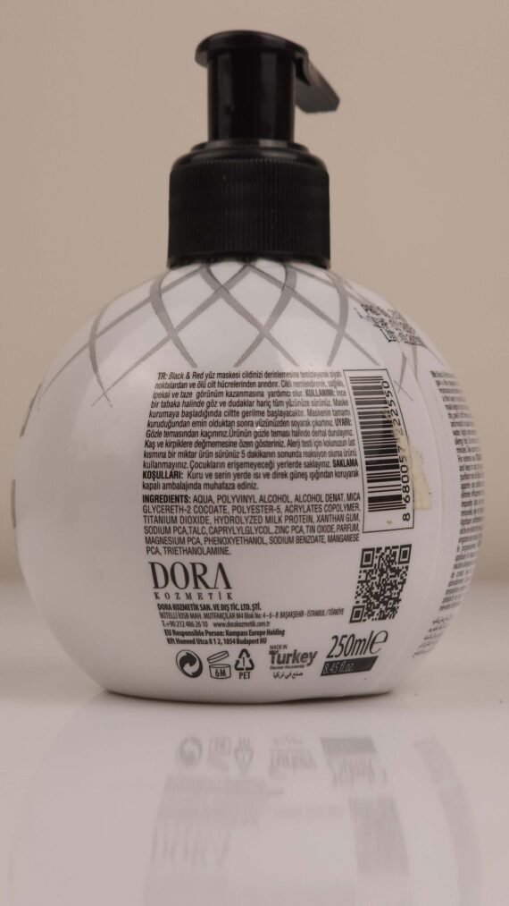 BLACK & RED COLLECTION PEEL OFF FACE MASK WHITE - Image 3