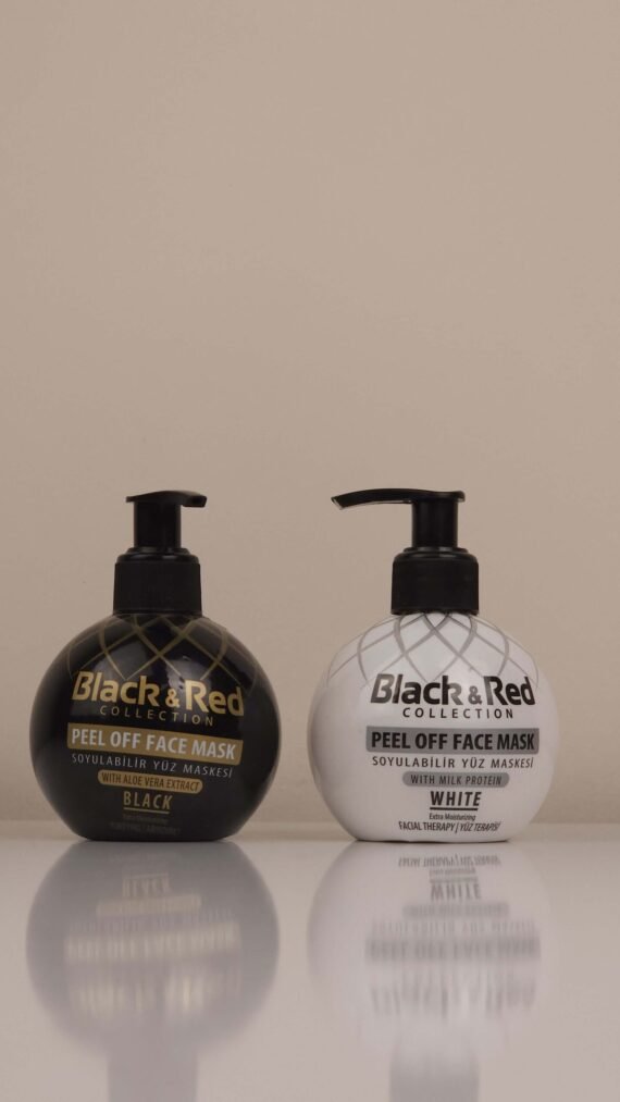 BLACK & RED COLLECTION PEEL OFF FACE MASK WHITE - Image 4