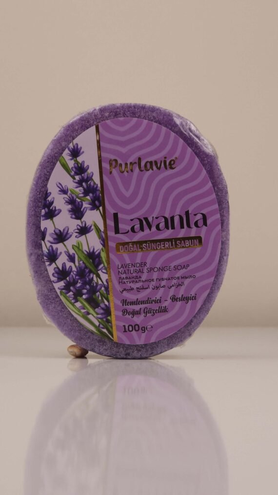 PURLAVIE LAVENDER NATURAL SPONGE SOAP