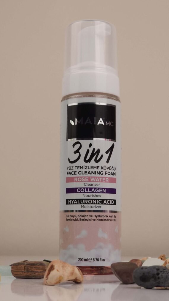 MAIAMC 3IN1 FACE CLEANING FOAM FACE CLEANING FOAM ROSE WATER