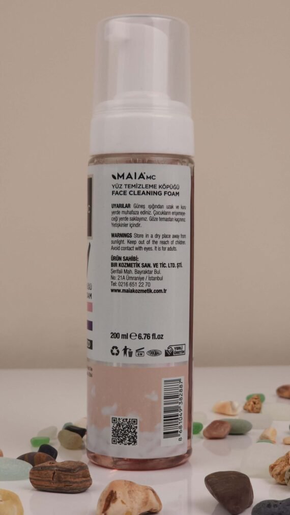 MAIAMC 3IN1 FACE CLEANING FOAM FACE CLEANING FOAM ROSE WATER - Image 4