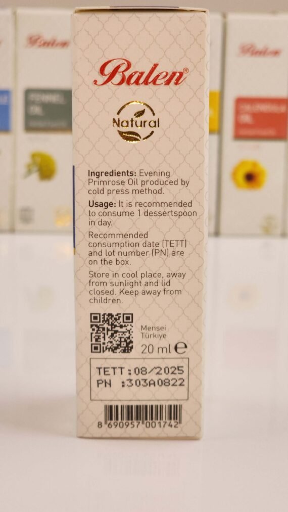 BALEN EVENING PRIMROSE OIL Oenothera biennis Hormonal Balance Blood Pressure and Cholesterol Regulation  - Image 2