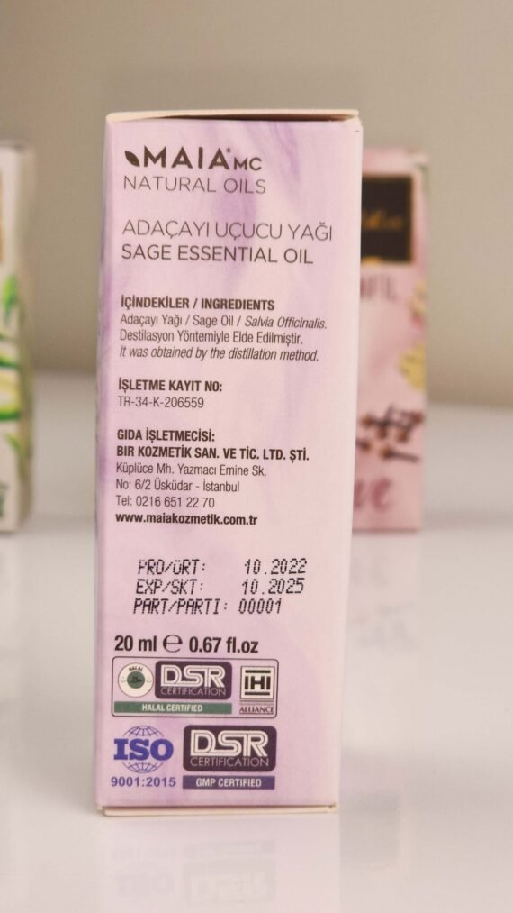 MAIAMC SAGE OIL ESSENTIAL Skin Care Aromatherapy Hair Care Oral Health body and mind - Image 3