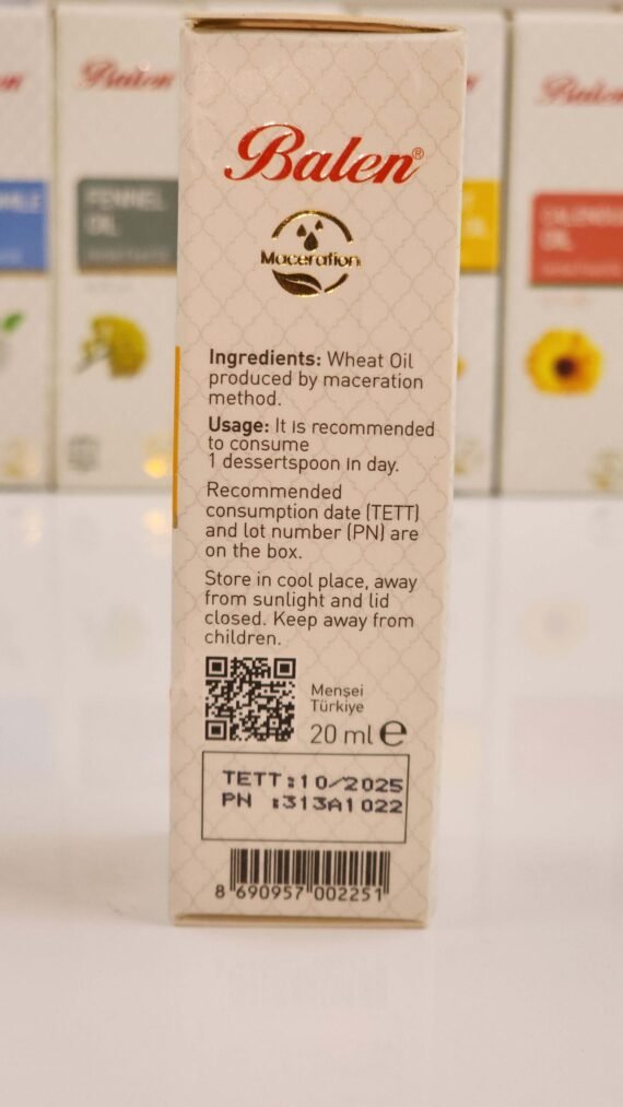 BALEN WHEAT OIL Antioxidant Protection Neutralizes Free Radicals Rich in Vitamin E Pure Cold Press - Image 2