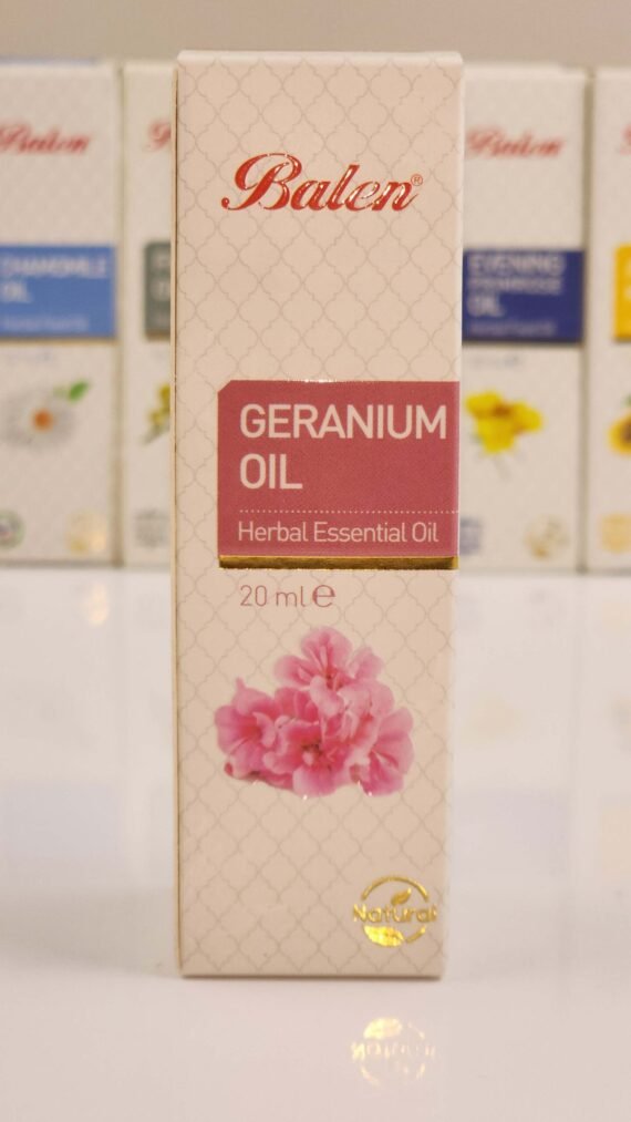 BALEN GERANIUM OIL Stress Reduction Emotional Well-Being Menopausal Relief Balancing Sebum Production