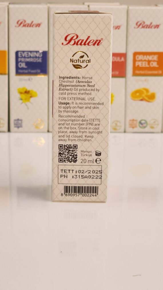 BALEN HORSE CHESTNUT OIL Relief from Hemorrhoids Improved Circulation educed Swelling and Inflammation - Image 2